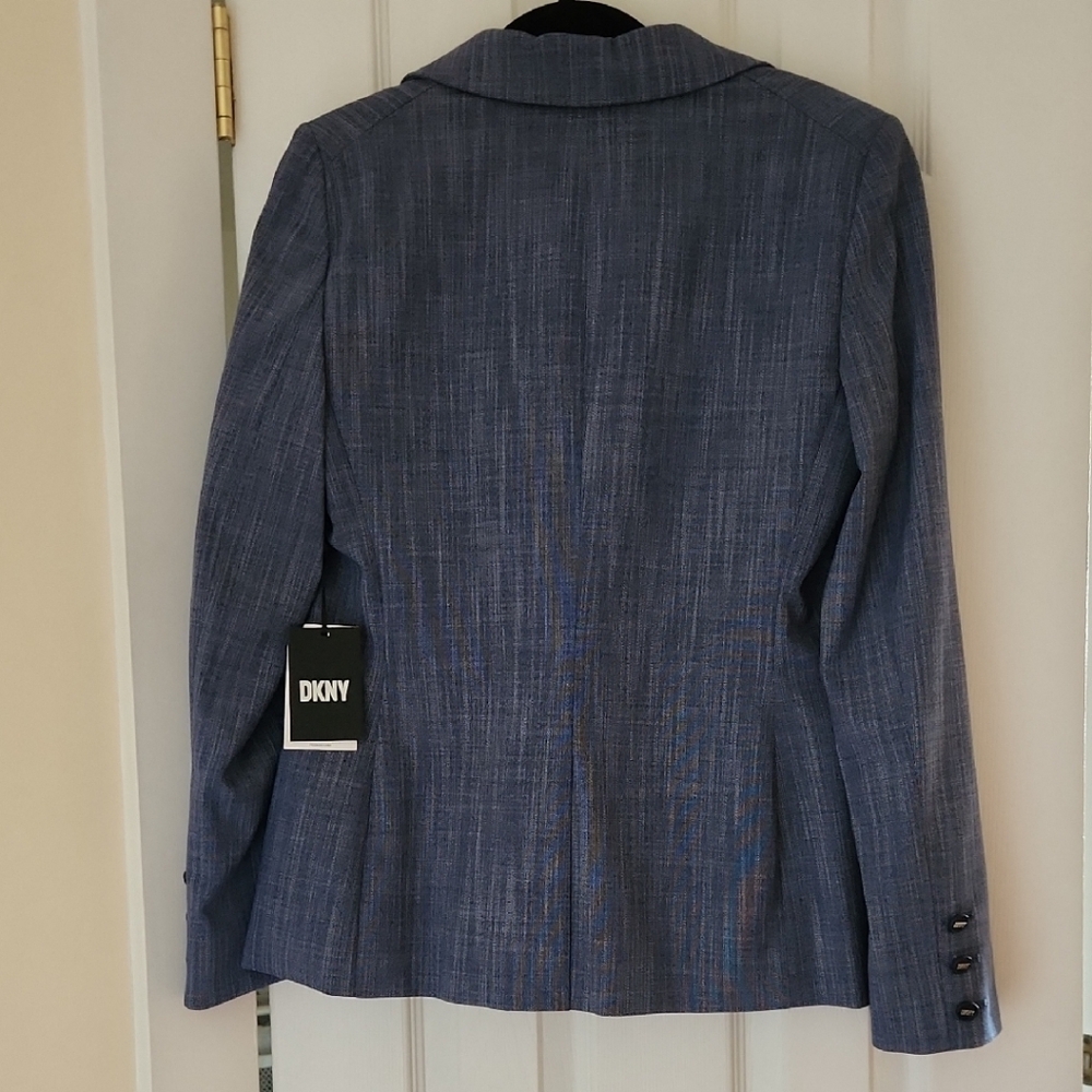 DKNY Navy Double-Breasted Blazer - Picture 2 of 4